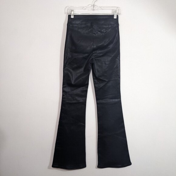 FRAME The Jet Set Flare Black Coated Denim Jeans Bell Bottom Flare - Picture 7 of 10